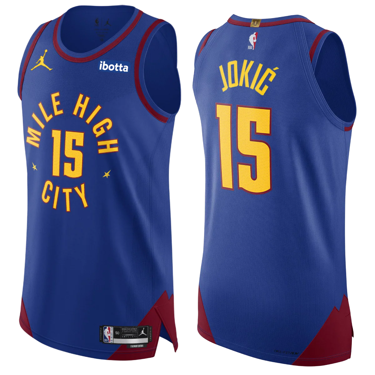 Denver Nuggets #15 Nikola Jokić Statement Authentic Jersey - Image 3