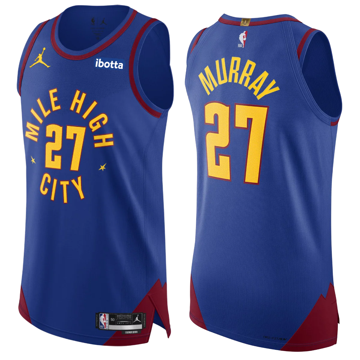Denver Nuggets #27 Jamal Murray Statement Authentic Jersey - Image 4